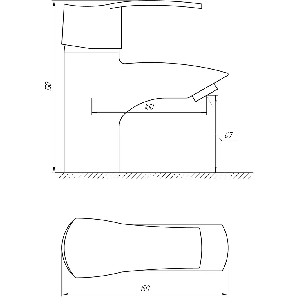 Смеситель для раковины Globus Lux QUEENSLAND GLQU-101 - фото 4