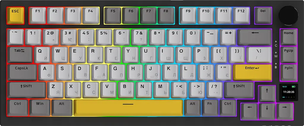 Клавіатура бездротова Ajazz AK820 Pro Gift Switch Black (AK820Pro-G-BGY) - фото 2