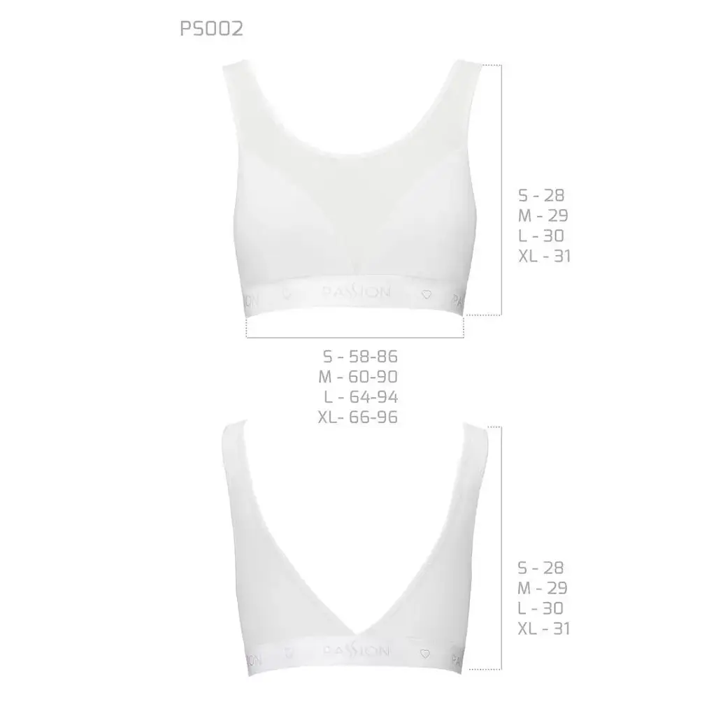 Топ с прозрачной вставкой Passion PS002 TOP white L - фото 4