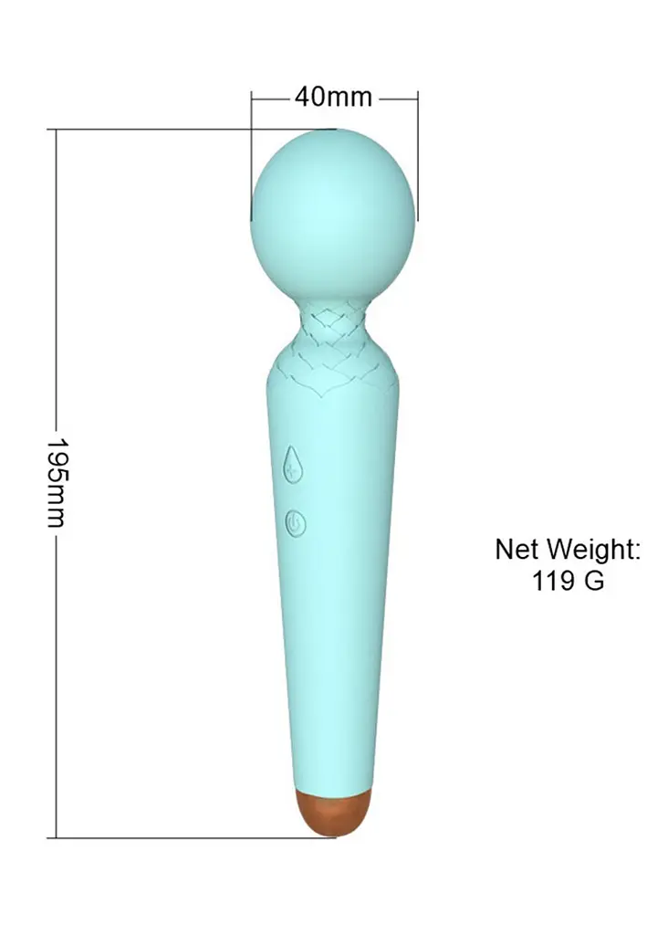 Массажер B - Series Magic Power Wand 19.5 см (черный) - фото 4