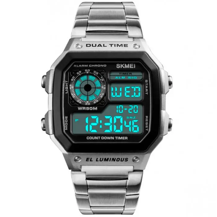 Мужские часы Skmei 1335 Ripple Silver - фото 2