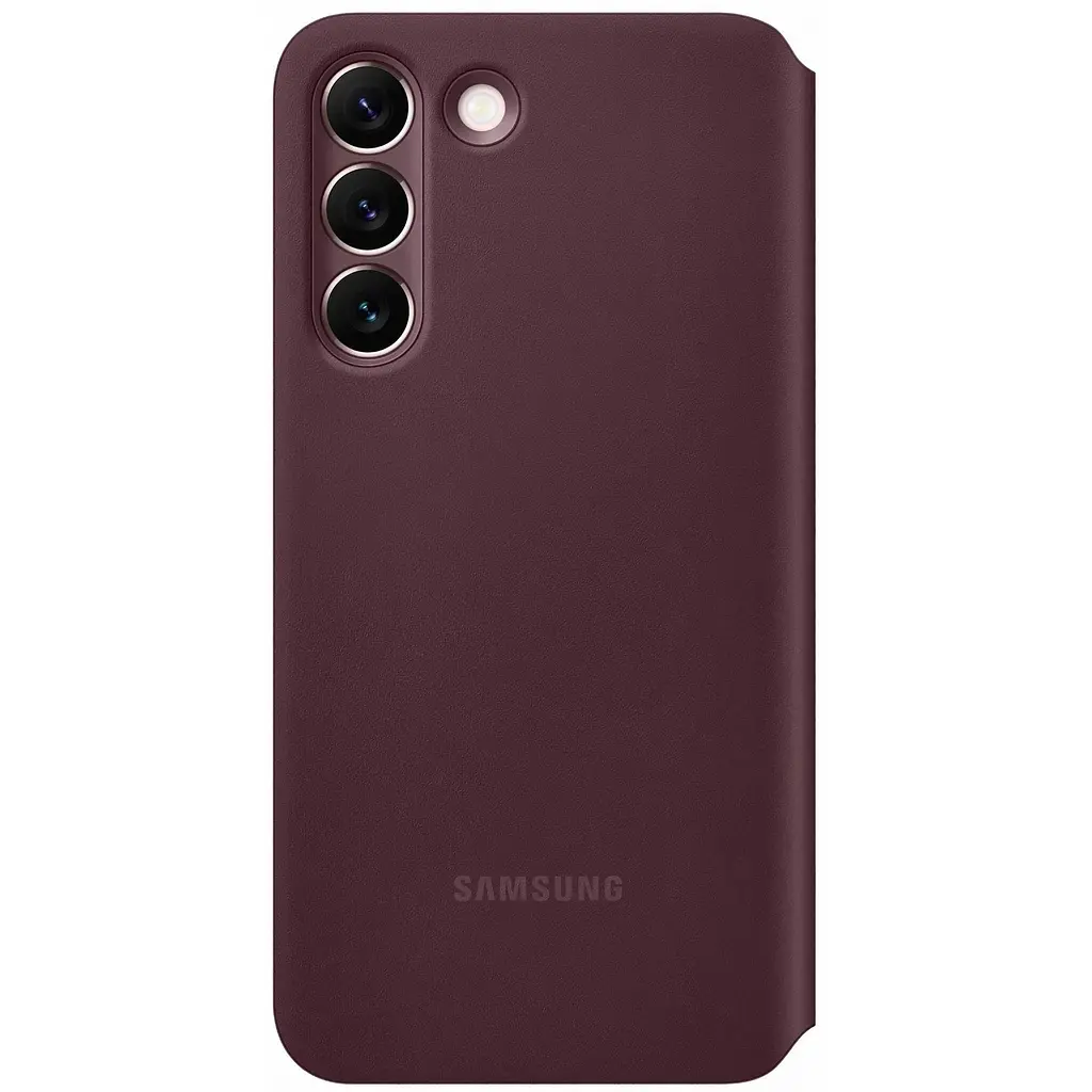 Оригінальний чохол-книжка Samsung Smart Clear View Cover для Galaxy S22 Plus (6.6") Burgundy EF-ZS906CEEGRUduplication - фото 7