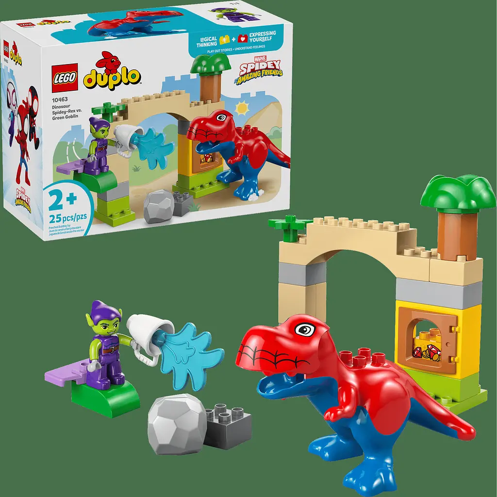 Уцінка. Конструктор LEGO DUPLO Disney Динозавр Spidey-Rex проти Зеленого Гобліна 25 деталей (10463)  - фото 9