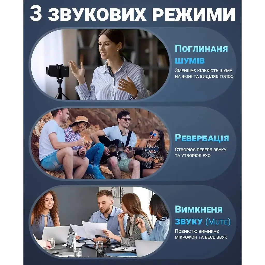 Микрофон XPRO WK V30 Lightning беспроводной с высоким качеством звука черный (MAW-45410_945) - фото 5