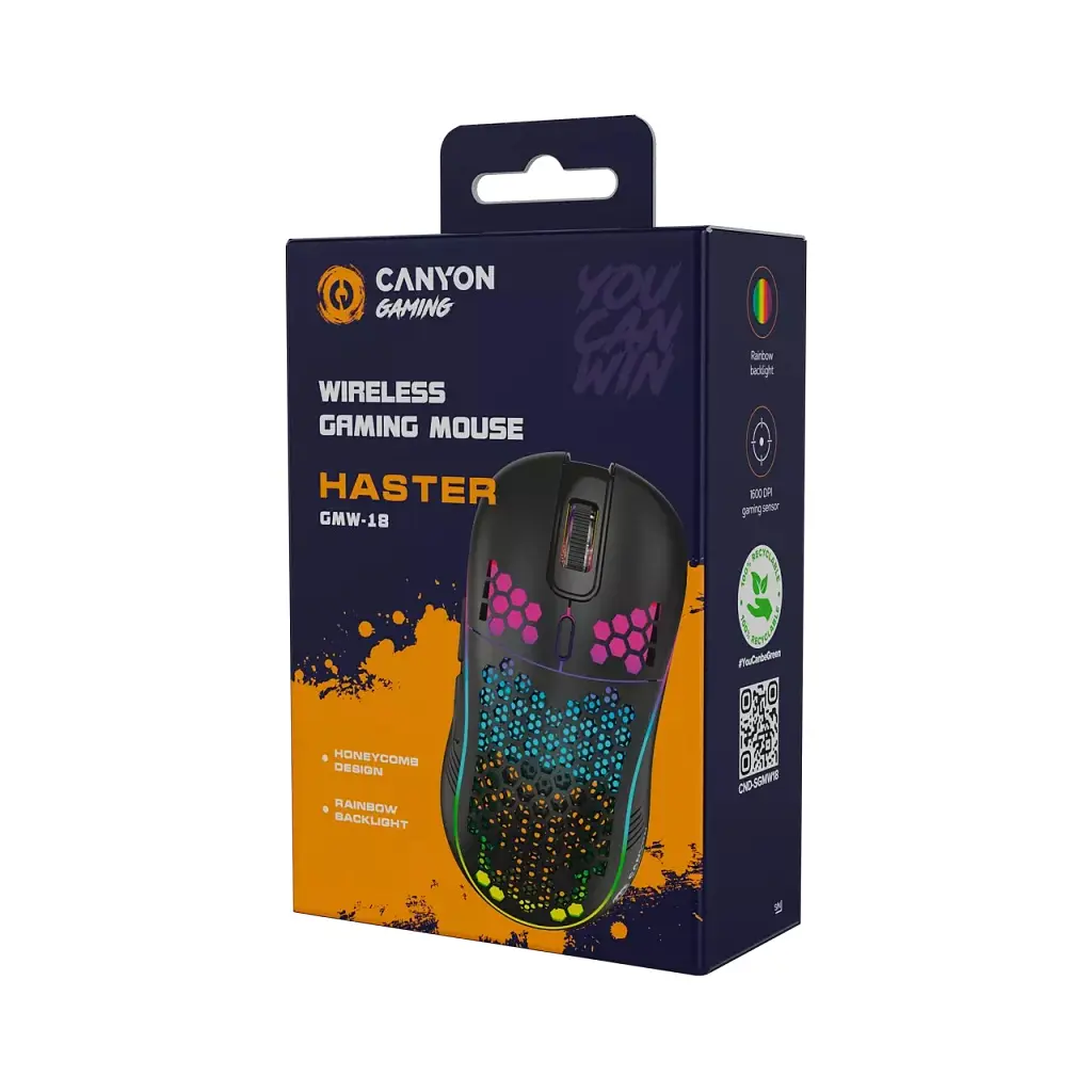 Мишка Canyon Haster GMW-18 Wireless Black (CND-SGMW18) - фото 7