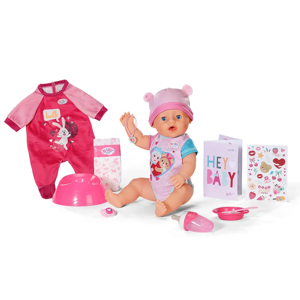 Кукла Baby Born Милая Эмма с комбинезончиком с аксессуарами 43 см (840504) - фото 2