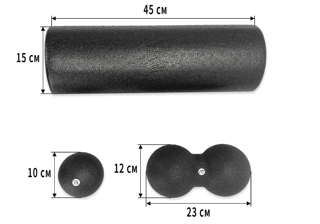 Набір для масажу EasyFit MioSet-XL (2 м'ячика+ролик) - фото 3