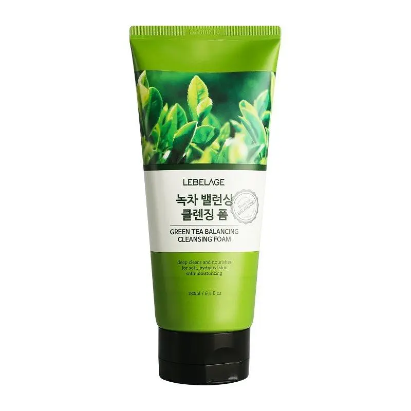 Пінка для вмивання Lebelage Green Tea Balancing Cleansing Foam із зеленим чаєм