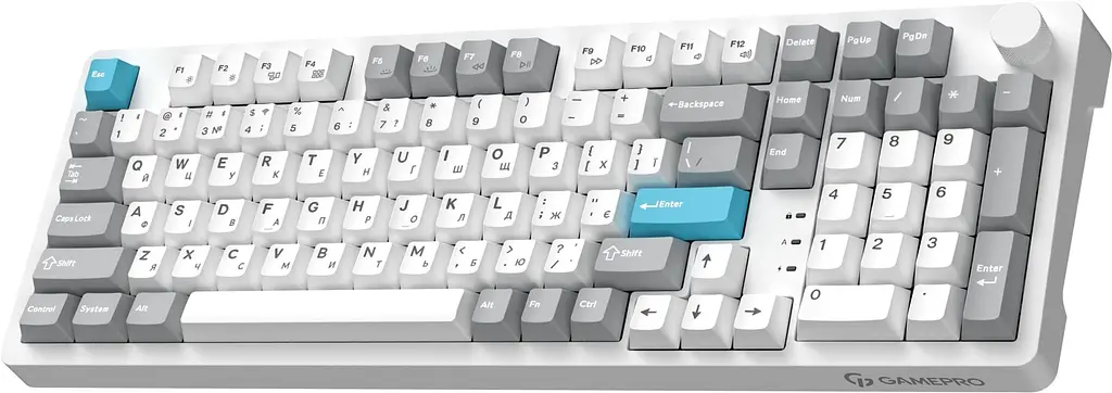 Клавіатура бездротова GamePro Asgard Drakkar Keychron Super Red Switch White (MK305WH) - фото 2