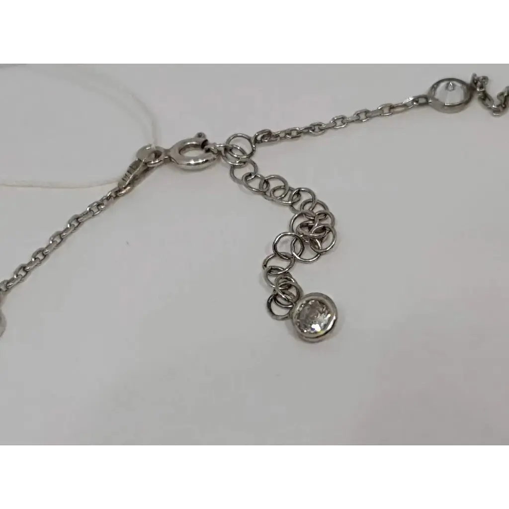 Срібне кольє Діама з фіанітами. Артикул 51011115033 - фото 4