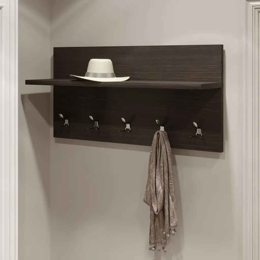 Вешалка на стену Эверест Соната-800 80х40 см венге темный (EVR-2123) - фото 2