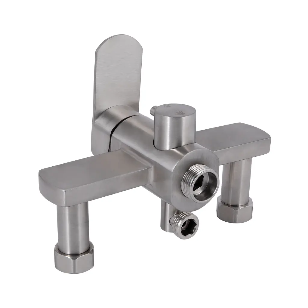 Змішувач для ванни Lidz Luna 005 (з душовим гарнітуром) (k35) LDLUN005NKS46093 Nickel - фото 4