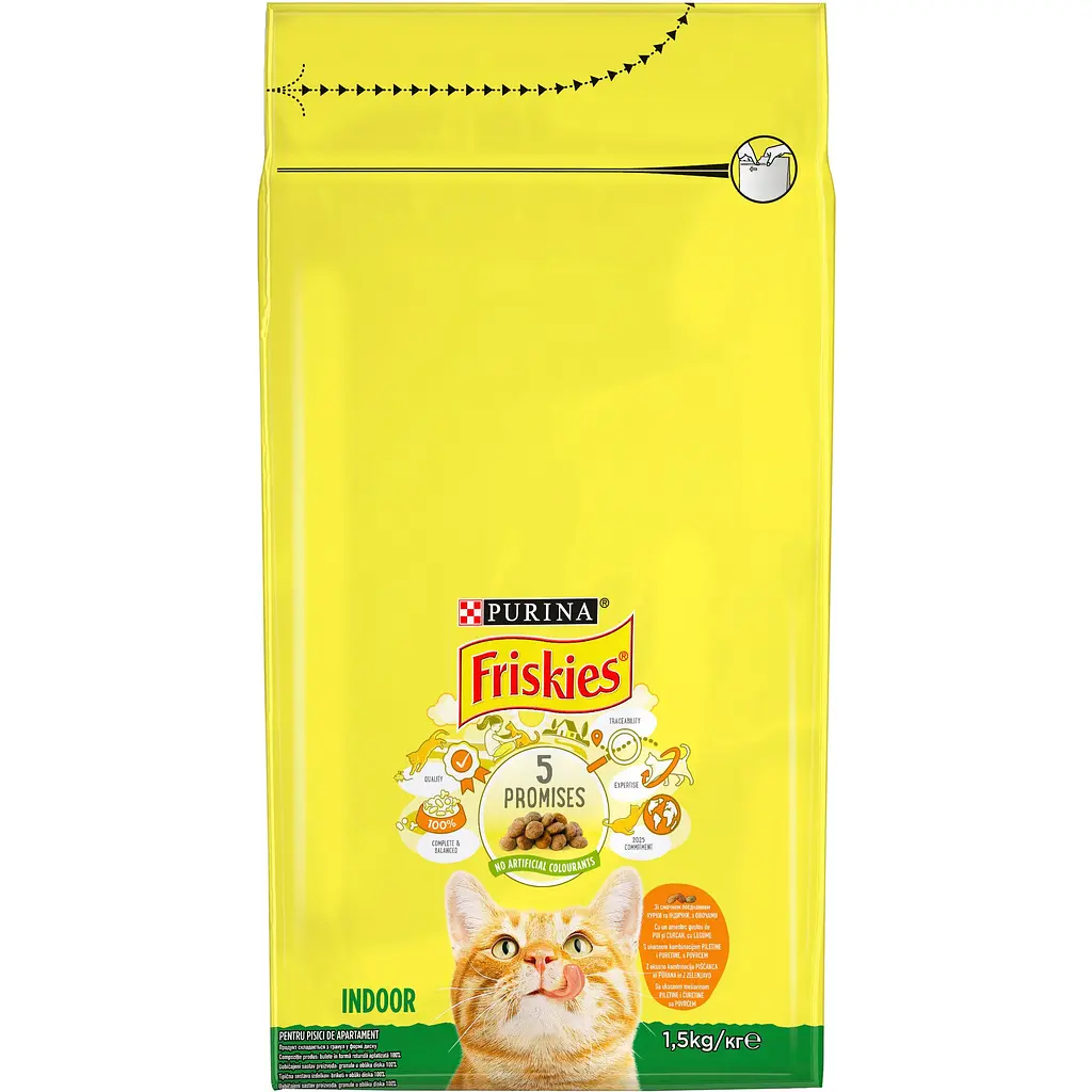 Сухий корм для домашніх котів Friskies з куркою та овочами 1.5 кг - фото 2