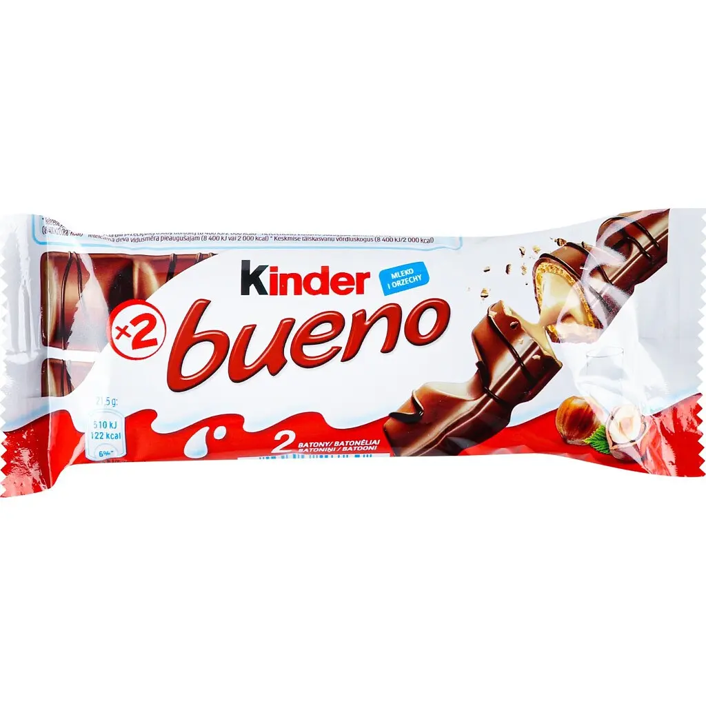 Шоколадний батончик Kinder Bueno Лісовий горіх 21.5 г