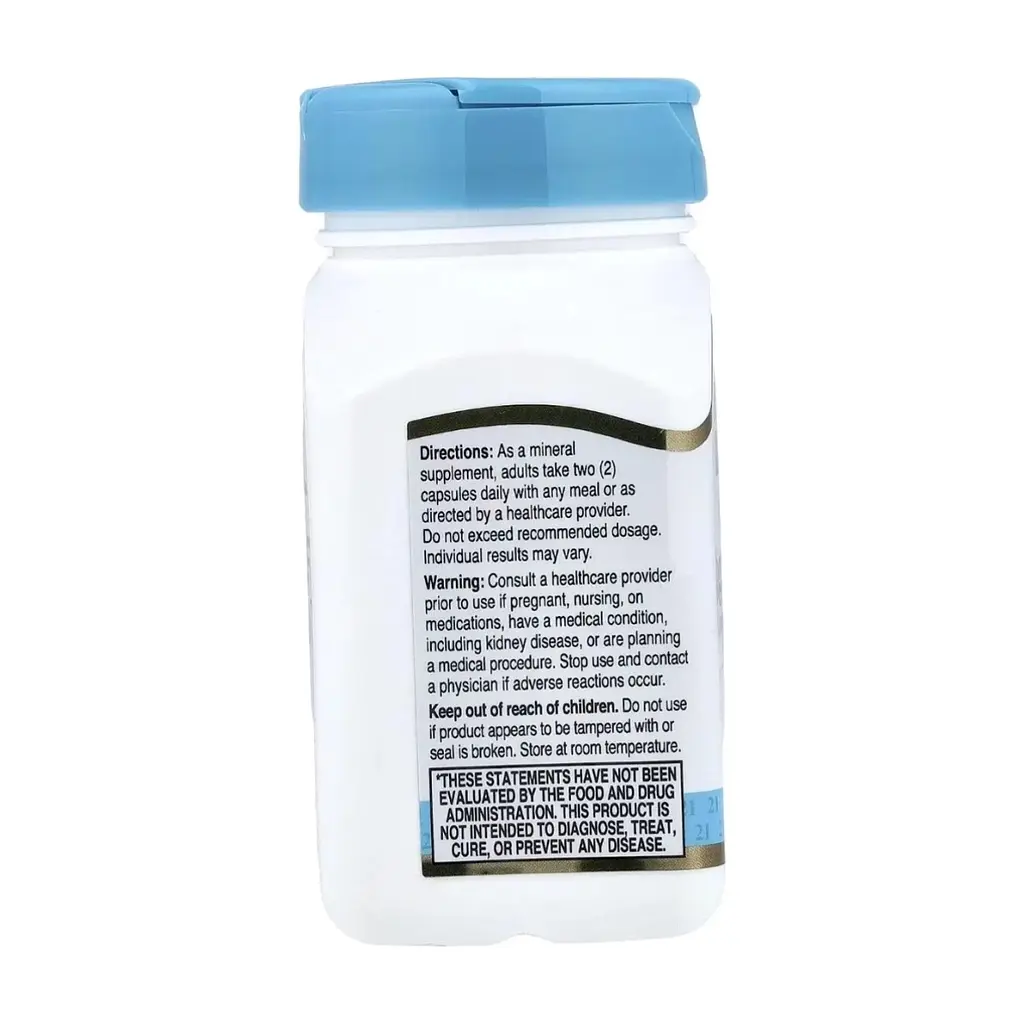 Вітамінно-мінеральний комплекс 21st Century Магній гліцинат, Chelated Magnesium Glycinate, 90 капсул (CEN28064) - фото 5