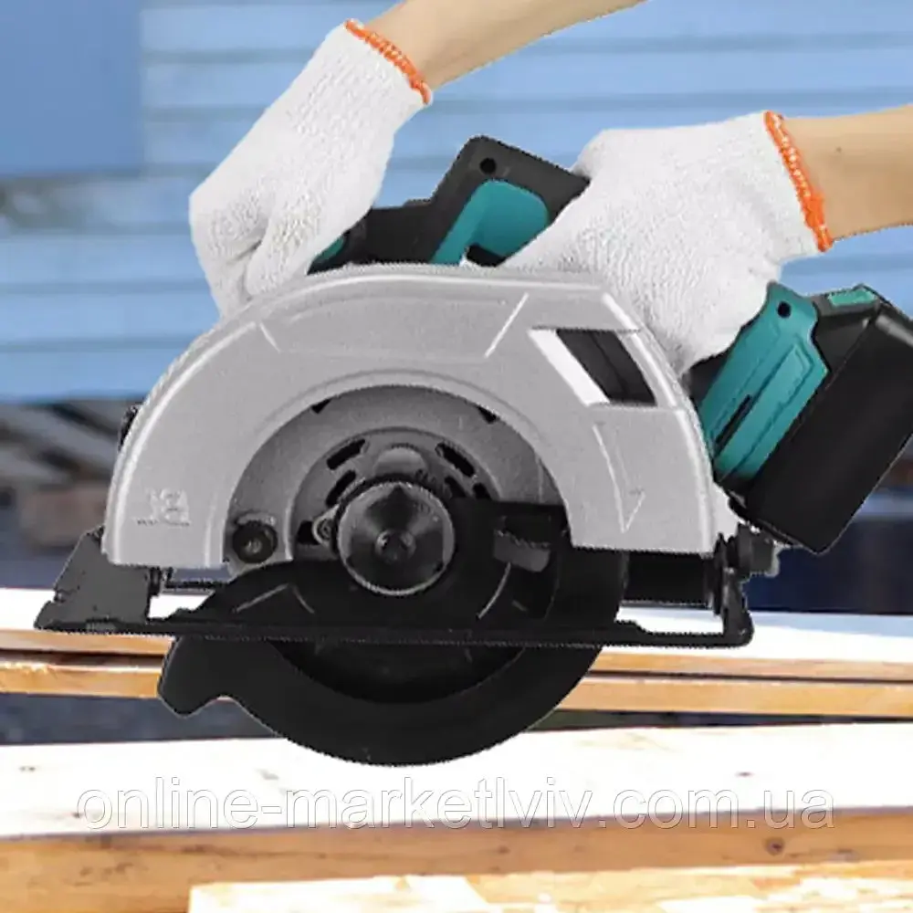 Акумуляторна циркулярна пила Circular Saw X-510 48V з 2 АКБ • Бездротова дискова пила для дерева, фанери, ДСП і домашніх робіт - фото 3