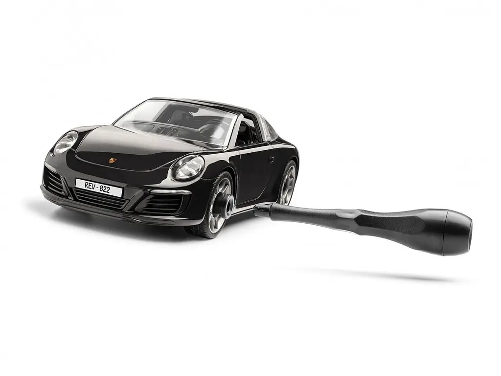 Конструктор Revell зі світлом та звуками Junior kit Porshe 911 Targa 4S чорний 00822 - фото 3