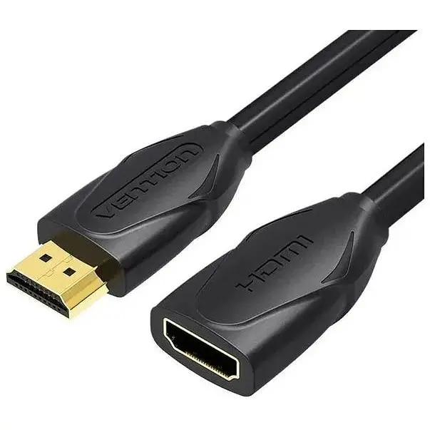 Кабель мультимедійний HDMI M to HDMI F 0.5m 4K60Hz black Vention (VAA-B06-B050)