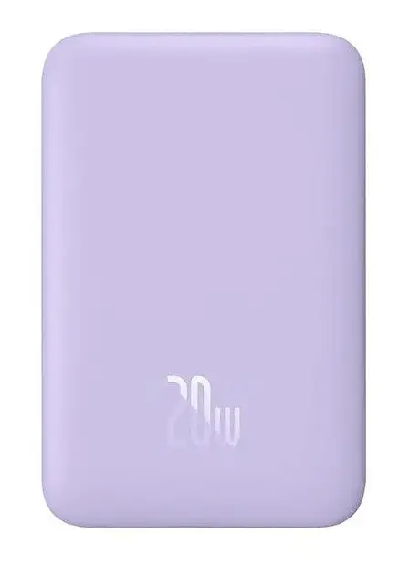 Бездротовий портативний акумулятор - зарядний Baseus Magnetic Mini 20 W 10000 mAh (PPCX110205) фіолетовий - фото 3
