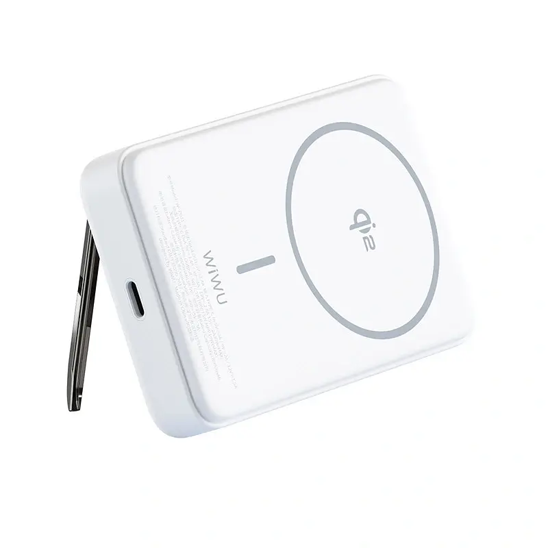 Портативное ЗУ Power Bank WIWU Wi-P031 Magnetic с БЗП 30W 10000 mAh White - фото 7