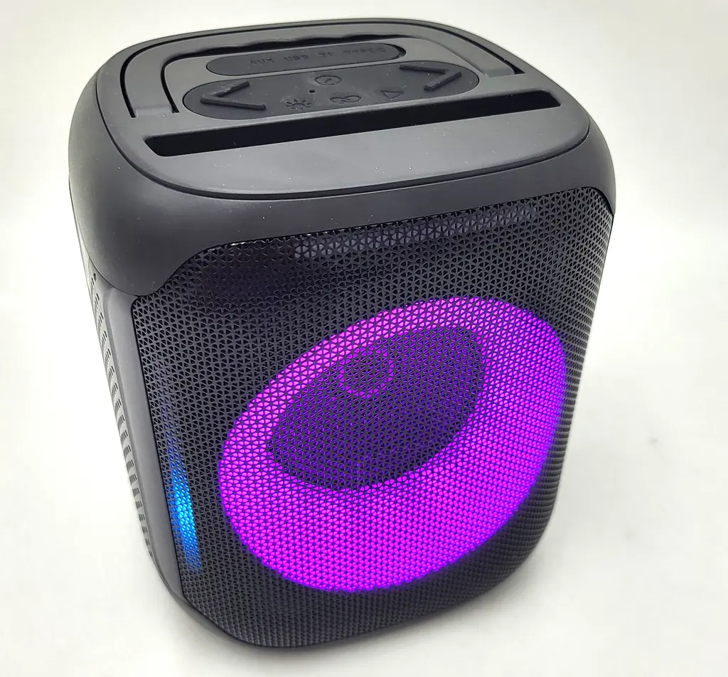 Колонка акумуляторна портативна 10W акустична система із сабвуфером 3D звук LED RGB підсвічування USB/BT 16см Partybox 10463 - фото 2
