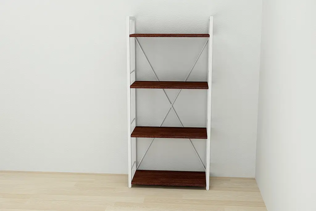 Этажерка 4/60 Ferrum-decor Серии Коннект 120x60x28 белый ДСП Венге 16мм (FRD-105526) - фото 4