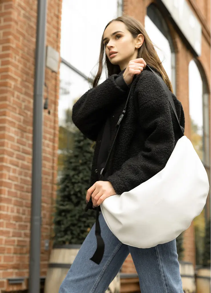Сумка жіноча Sambag HOBO BAG-GLOVE Біла 25 х 58 х 4 см (53400008) - фото 5