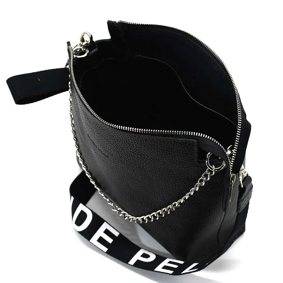 Жіноча шкіряна сумка крос-боді Grande Pelle 23х25.5х9 см sum0026348 - фото 2