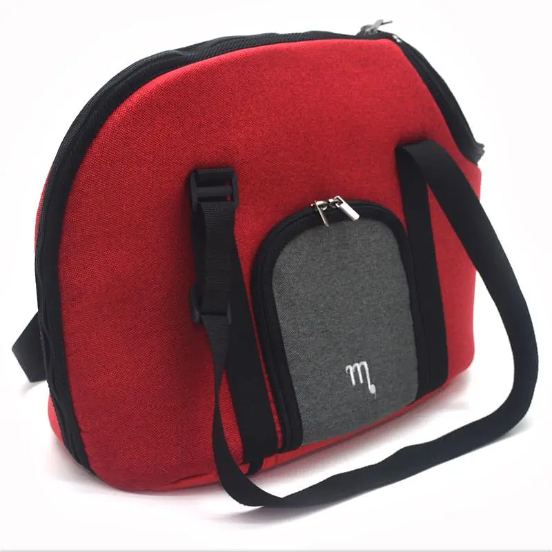 Сумка переноска Zoo-hunt Магнус для кошек и малых пород собак №2 27х47х35 см красная - фото 4