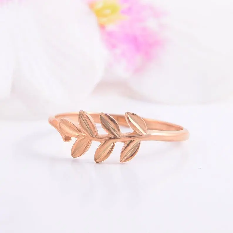Каблучка гілочка з червоного золота 21 K-0230 - фото 2