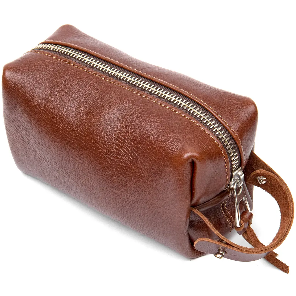 Чоловіча шкіряна косметичка GRANDE PELLE 15х10х7 см acs0018594 - фото 2