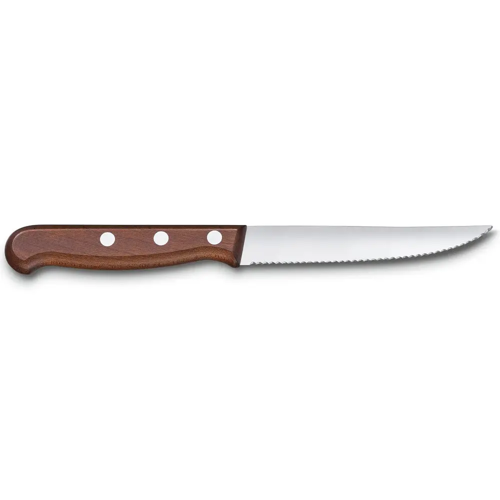 Набір кухонний Victorinox Wood Steak Set 2 ножа лезо 12см хвил. з дерев. ручкою у подар.упак. - фото 5