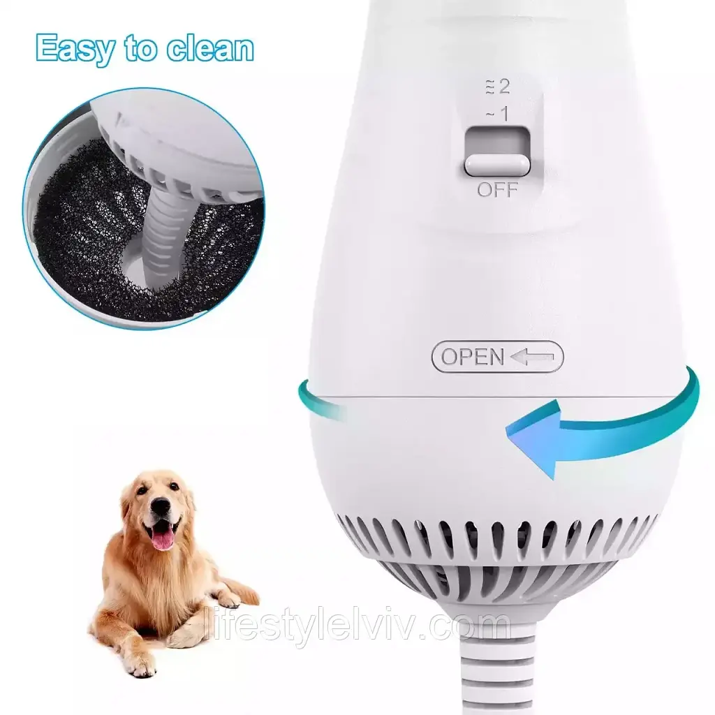 Фен-гребінець для вовни PET GROOMING DRYER WN-10 / Інструменти для грумінгу Переваги: 2 в 1 фен для волосся для домашніх тварин - фото 4