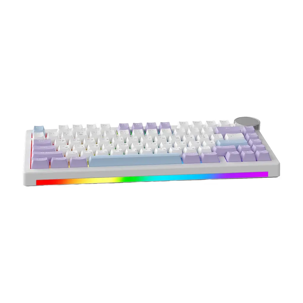Клавіатура Ajazz AK820 V2 Coconut Flake Switch Wireless/Bluetooth/USB UA Purple/White/Blue (AK820-V2-CF-PWB) - фото 3