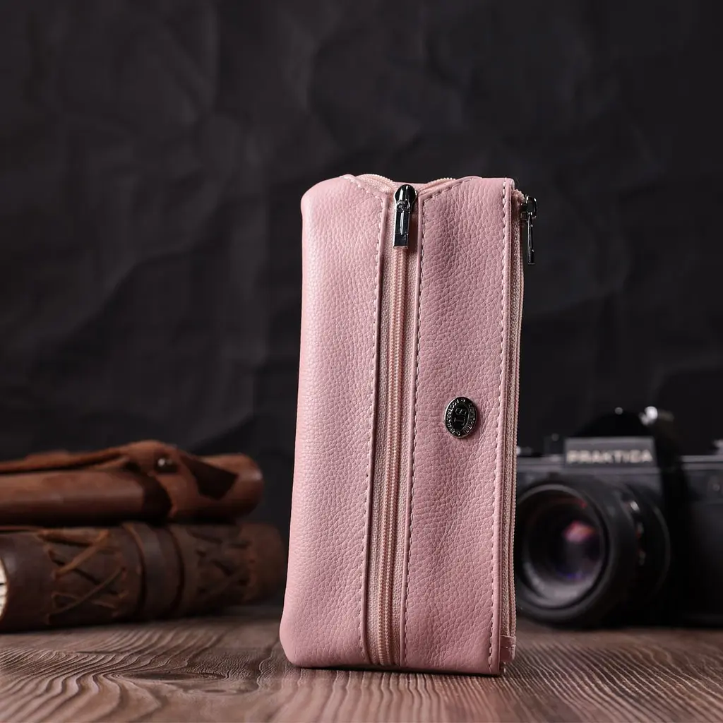Стильна ключниця ніжного кольору із натуральної шкіри ST Leather 22510 рожева - фото 8