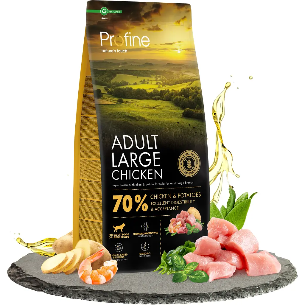Сухий корм для собак великих порід Profine Large Chicken and Potatoes з куркою та картоплею 12 кг - фото 2