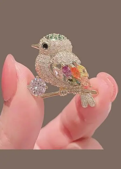 Брошь Птичка брошь-булавка - фото 3