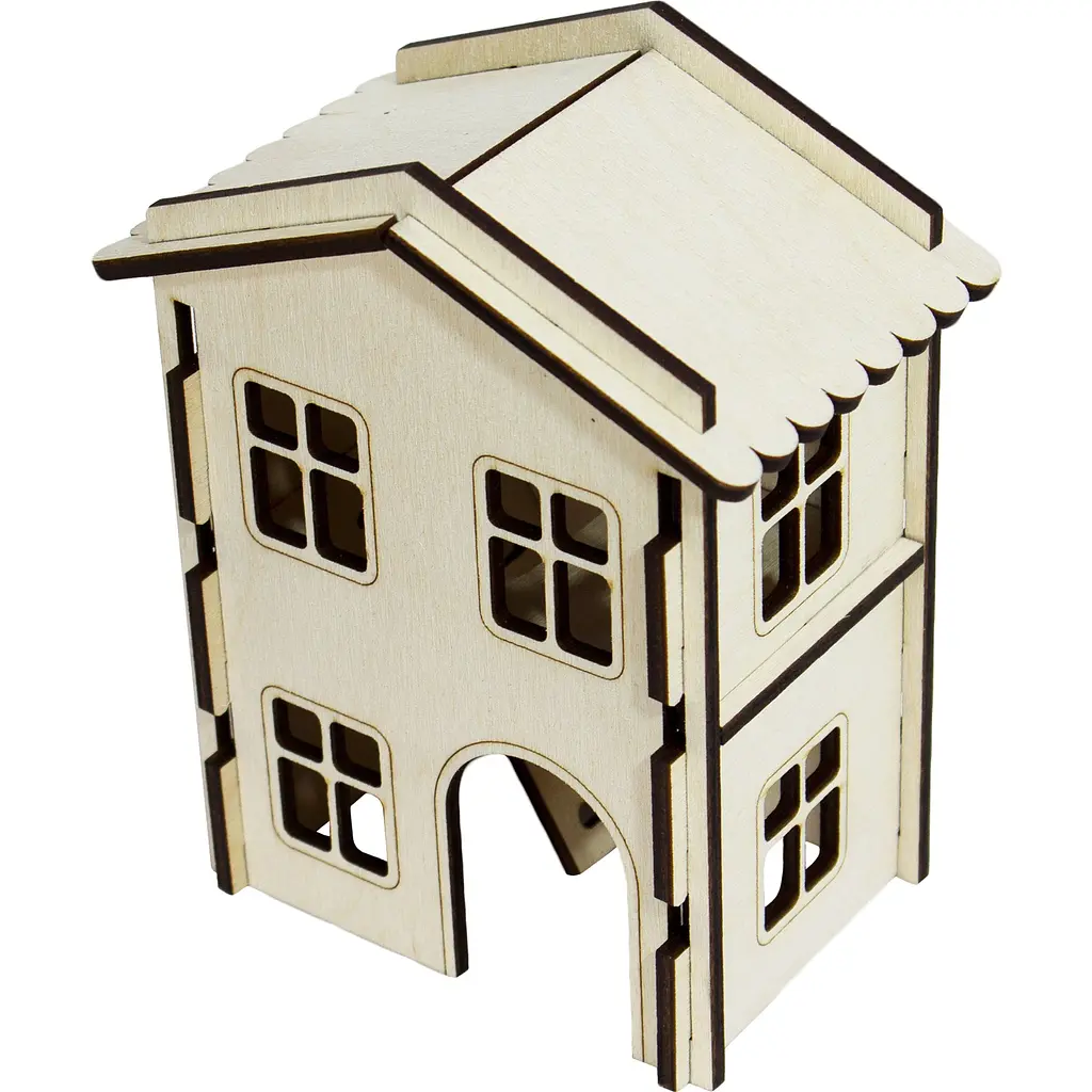 Будинок для гризунів Lucky Pet №108 бежевий 13x8x16 см - фото 2