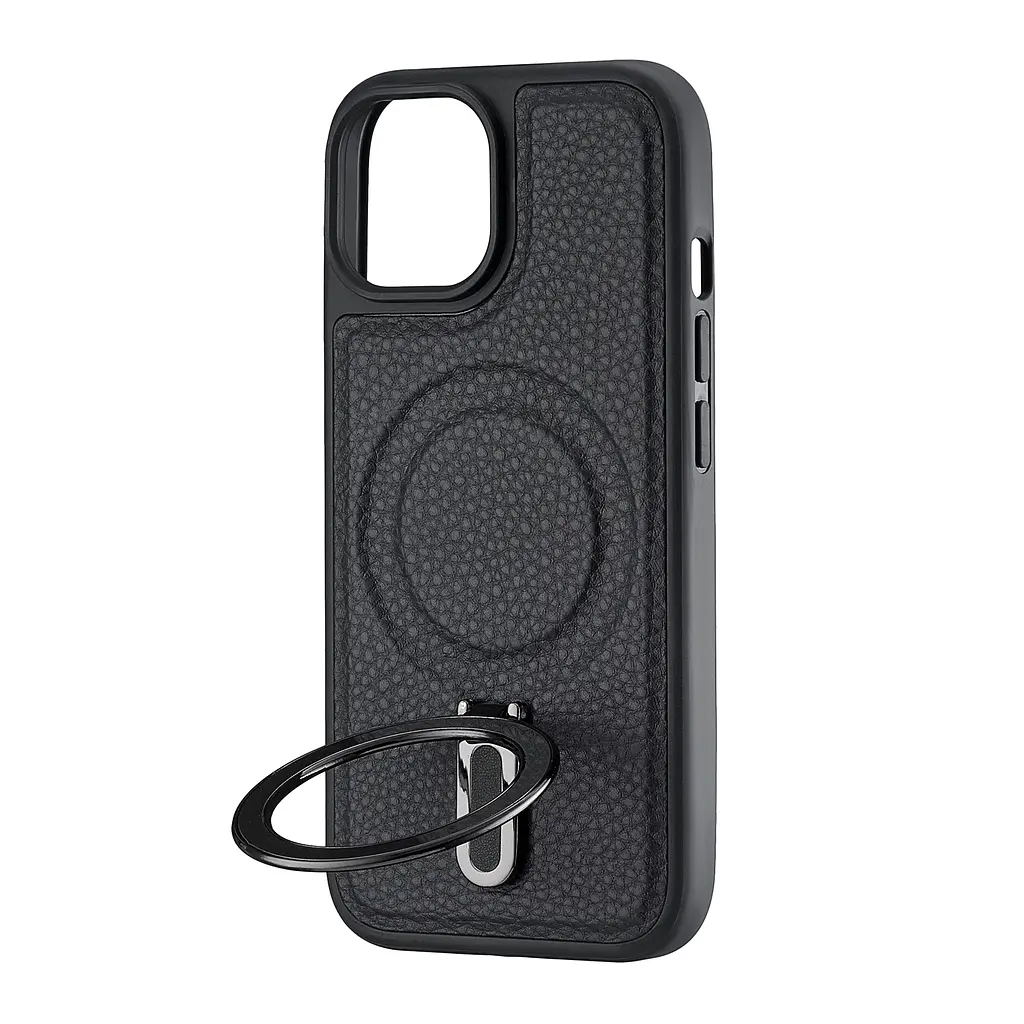 Чохол Jinduka Leather Ringo iPhone 15 Black - фото 4