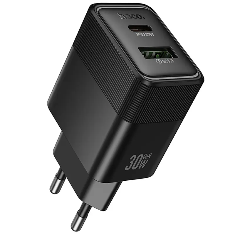 Мережевний зарядний пристрій Hoco CS112A Lounge PD30W+QC3.0 1USB-A/1C Black - фото 4