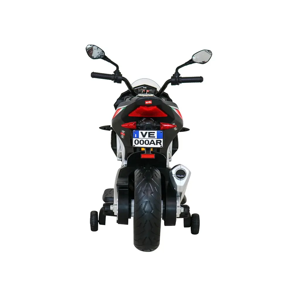 Електромотобайк із допоміжними колесами Ramiz Aprilia Tuono V4 12 В, червоний (PA.A010.CR) - фото 6