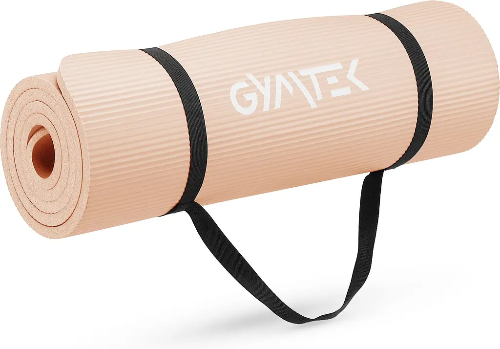 Килимок (мат) для фітнесу та йоги Gymtek NBR 1,5см персиковий - фото 6