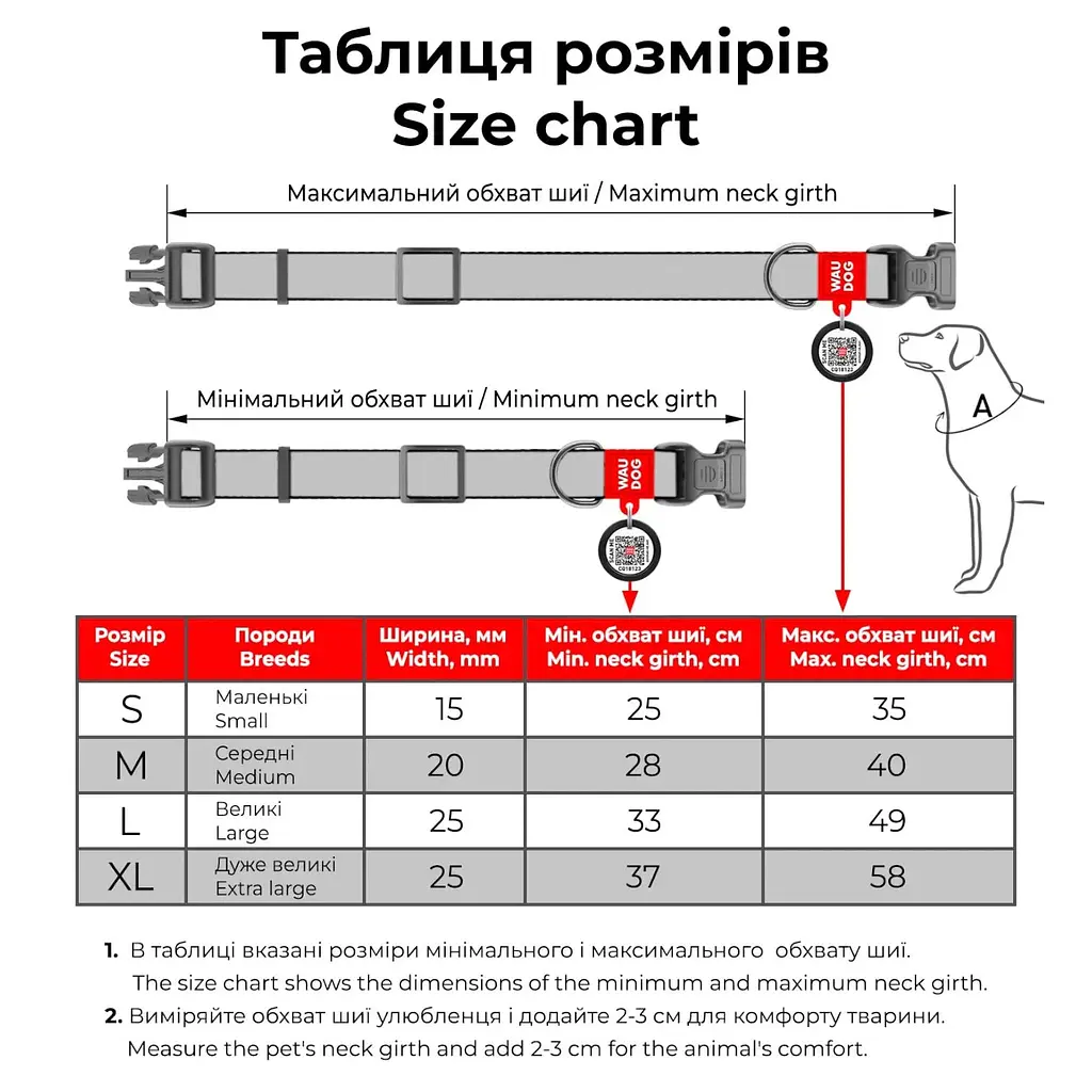 Нашийник для собак Waudog нейлоновий з QR-паспортом Смайли на рожевому М - фото 7