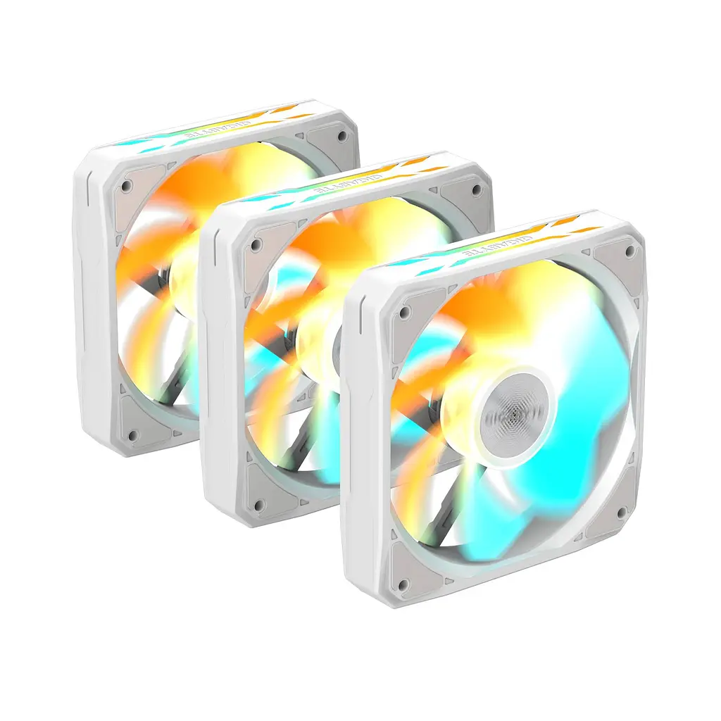 Вентилятор Gigabyte EZ Chain RVS Fan 120 Ice 3-Pack White (GP-GBT EZRVSFAN1203 ICE) - фото 4