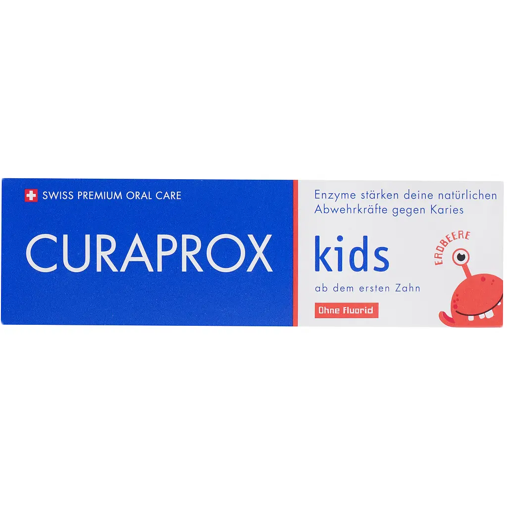 Дитяча зубна паста без фтору Curaprox зі смаком полуниці 60 мл - фото 4