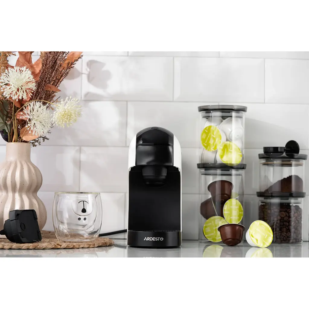 Кавоварка капсульна Ardesto 0.8 л капсули Nespresso, Nescafe Dolce Gusto біла - фото 3