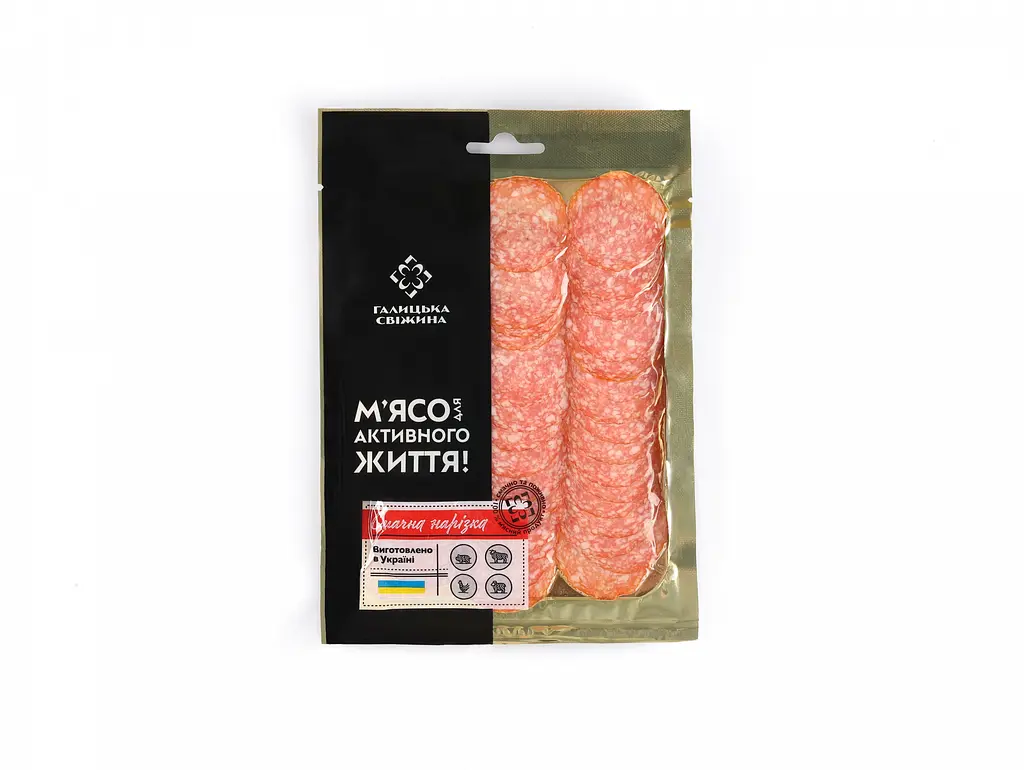 Нарізка м'ясна "Ковбаса Палермо" с/к в/г, 80 г