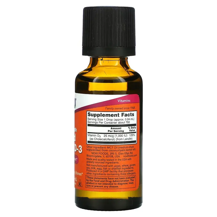 Вітаміни та мінерали NOW Vitamin D3 Extra Strength, 30 мл - фото 2