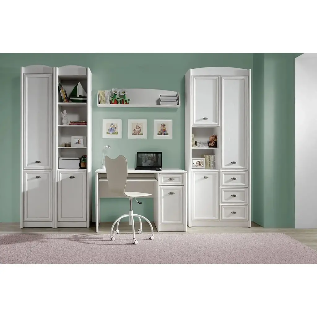 Шафа-пенал з полицями Gerbor Салерно REG3D3S Білий (GRB-1255) - фото 4