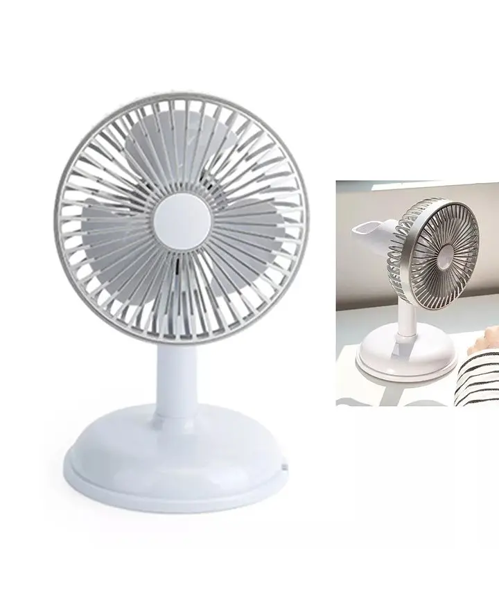 Вентилятор настільний портативний FAN KD197 Simple desktop USB Світло-сірий - фото 3